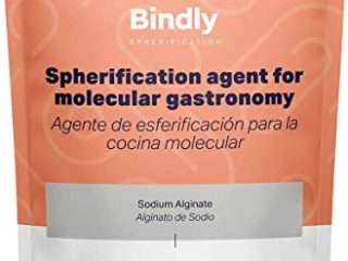 Bindly - Alginato de Sodio - Agente de Esferificación para Cocina Molecular - 500 gr - Para la Esferificación Directa e Inversa - Productos para Cocina Molecular - En Formato Polvo