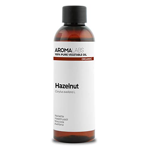 BIO - Aceite vegetale de Avellana - 100ml - garantizado 100% puro, natural y prensado en frío - Orgánico certificado por Ecocert - Aroma Labs