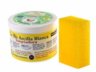 Bio Arcilla Blanca Limpiadora con esponja incluida (dentro del tarro) 600 GR