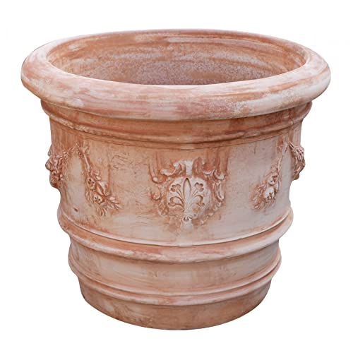 Biscottini Macetas Terracota Grandes 80x68x80 cm | Macetas Exterior Grandes | Macetas Barro Grandes | Maceta Grande