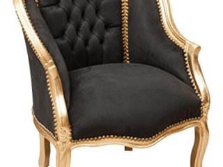 Biscottini Silla luis xvi 80x63x57 cm | Butacas para dormitorio | Sillon barroco | Silla antigua | Sillon orejero vintage | Sillon antiguo