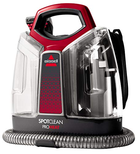 BISSELL SpotClean ProHeat | Limpiador de Manchas Multisuperficie para Alfombras, Moquetas, Tapicería, Escaleras y Coche | Incluye fórmula y accesorios | 330 W, 74 dB | BISSELL 36988