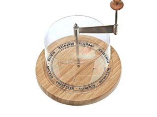 Bistrot CMKD3160 Quesera C/Tapa Tete DE MOINE, Madera, Beige, 18.3 x 18.3 x 24.7 cm