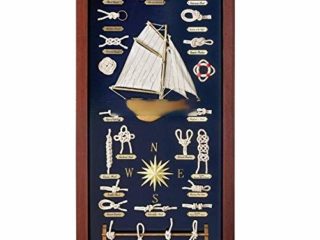Bitacora Nudos 82x41 Cuadro decoración capitán Barco brújula Náutica Marinero