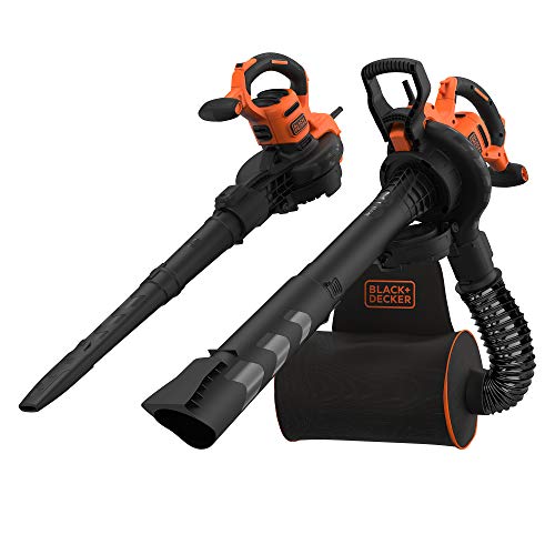 BLACK+DECKER BEBLV300 Soplador aspirador y triturador de hojas 3.000W velocidad variable de 230-418 Km/h