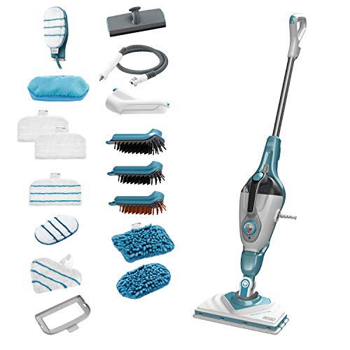 BLACK+DECKER BHSM1615DAM-QS, Mopa a Vapor 2 en 1, 1.600W con Cabezal Delta y SteaMitt