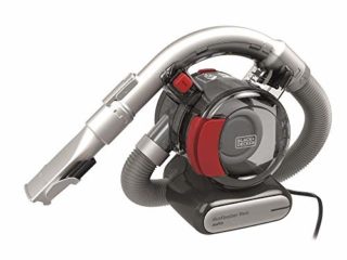 BLACK+DECKER PD1200AV Aspirador de Mano para Coche Ciclónico Tubo Flexible Adaptador para Mechero 12 V Rojo y Gris