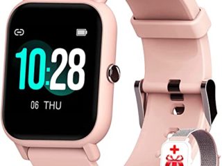 Blackview R3 Smartwatch, Reloj Inteligente Mujer - Oxímetro de Pulso (SpO2) | Esfera de Reloj de DIY | Pulsera Actividad Inteligente Caloría | Smartwatch Mujer para Android e iOS (Versión Mejorada)