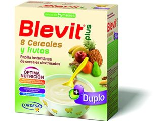 Blevit Plus Duplo 8 Cereales y Frutas - Papilla de Cereales para Bebé Sin Azúcares Añadidos - Facilita la Digestión con Extra de Energía - Desde los 5 meses - 600g