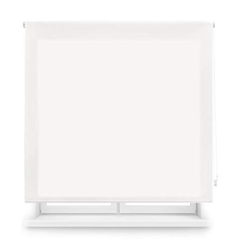 Blindecor Ara Estor enrollable translúcido liso, Blanco roto, 100 x 250 cm, Manual