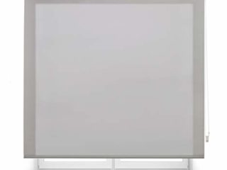 Blindecor Ara Estor enrollable translúcido liso, Gris plata, 140 x 175 cm, Manual