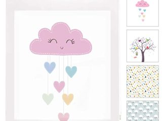 Blindecor Estor enrollable translúcido infantil, Cloudsheart, 90x180 cm ( ancho x alto)