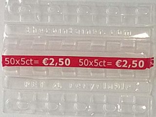 Blister para monedas de 5 Cent € - 50 monedas por blister (Paquetes 250 Uds. (Rojo)