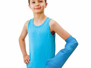 Bloccs Funda impermeable para brazo, natación, ducha y baño. Protector estanco - #CSA71-M - Brazo corto para Unisex Niño Azul M