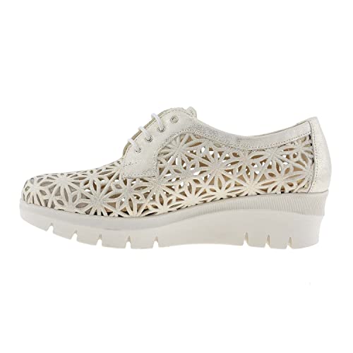 Bluchers Pitillos de cuña en Piel Oro Talla: 37 Color: Oro