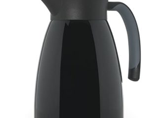 Blumtal Jarra Térmica - Termo de 1 Litro, sin BPA, a Prueba de Fugas con Cierre Quick Tip, Mantiene Las Bebidas Calientes por 10 Horas, Negro