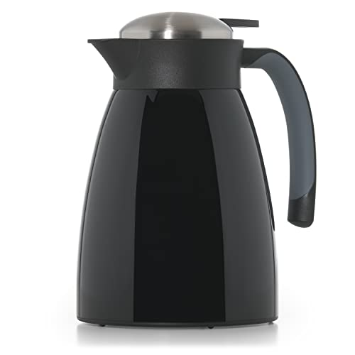 Blumtal Jarra Térmica - Termo de 1 Litro, sin BPA, a Prueba de Fugas con Cierre Quick Tip, Mantiene Las Bebidas Calientes por 10 Horas, Negro
