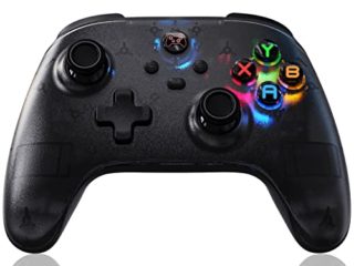 BMSARE Mando Switch Inalámbrico, Switch Mando Pro Gamepad Joystick con Turbo y Macro Función, 6 Gyro Axis y Dual Vibration, Wake-up Console Mando para Nintendo Switch/Switch Lite/ OLED