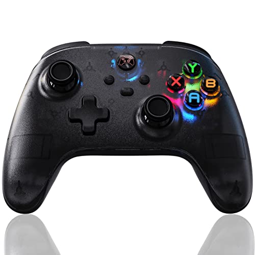 BMSARE Mando Switch Inalámbrico, Switch Mando Pro Gamepad Joystick con Turbo y Macro Función, 6 Gyro Axis y Dual Vibration, Wake-up Console Mando para Nintendo Switch/Switch Lite/ OLED