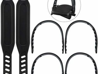 Boao 6 Paquetes Correas de Goma del Pedal Correas de Pedal de Bicicleta Estática Correas del Pedal para Ejercicio de Girar Bicicleta Ciclo Inicio o Gimnasio