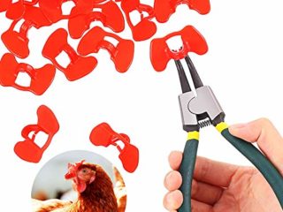 Boao 61 Piezas Gafas de Pollo con Alicates Gafas Faisán Aves de Corral Anti-Picoteo Alicates Herramientas para Pet Middle