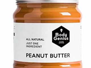 BODY GENIUS Crunchy Peanut Butter. 1000g. Crema de Cacahuete Crujiente. Natural, Sin Azúcar y Sin Aceite de Palma. 100% Cacahuete Sin Añadidos. Hecho en España.