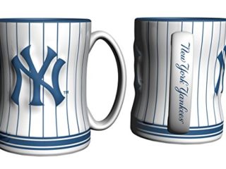 Boelter Brands - New York Yankees Coffee Mug - 14oz Sculpted, Pinstripes by Boelter Brands