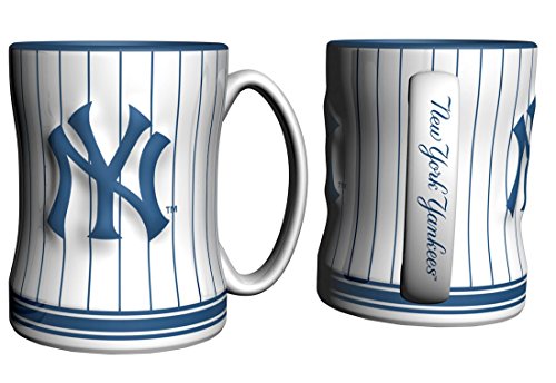Boelter Brands - New York Yankees Coffee Mug - 14oz Sculpted, Pinstripes by Boelter Brands