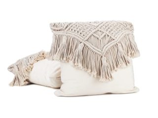 Boho-berry 2 x funda de cojin boho decoración | cojines decorativos para sofa 40 x 40 cm | macrame cojines cama decorativos | cojines etnicos en estilo bohemio | cojines boho de color beige | vintage