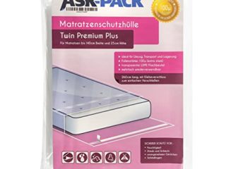 Bolsa de Colchón Twin Premium - bolsa de almacenamiento impermeable y duradera - para un Colchón de 140cm de ancho 25cm grosor y hasta 200cm largo -CON CIERRE ADHESIVO -reutilizable Extra fuerte 100µ