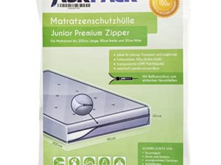 Bolsa para colchón Junior Mejorada con Cremallera para un Colchón de 90cm de Ancho 30cm Grosor y 200cm Largo para mudanzas y Almacenamiento a Largo Plazo –100 micras Extra Fuerte