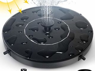 Bomba de Agua Solar, EGNBU 1W Fuente Solar Panel Solar Flotante Fuentes Solares para Jardin con 6 boquillas y Kit de fijación, Utilizado para Fuente, Piscina, jardín, Estanque, decoración de jardín