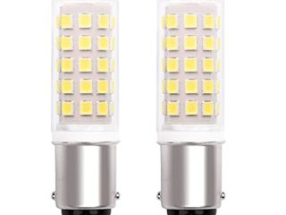 Bombilla Ba15d 220V 5W Led MáQuina De Coser Alfa, Singer, Sigma, Luz FríA 6000K, Reemplazo De 40W HalóGena, Doble Bayoneta Conecto, Para MáQuina De Coser / Refrigerador. no Regulable. 2-Packs