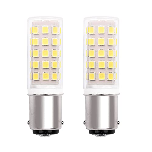 Bombilla Ba15d 220V 5W Led MáQuina De Coser Alfa, Singer, Sigma, Luz FríA 6000K, Reemplazo De 40W HalóGena, Doble Bayoneta Conecto, Para MáQuina De Coser / Refrigerador. no Regulable. 2-Packs