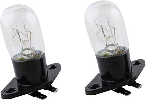 Bombilla Lámpara Microondas 20W 240V T170, Bombilla de Lámpara Compatible con Panasonic Daewoo Panasonic Sharp Sanyo Horno de Microondas Universal Poweka (2 Piezas)