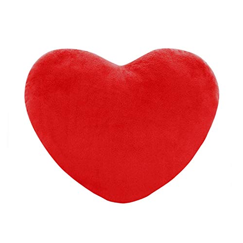 Bonito cojín decorativo de peluche con forma de corazón, para el día de San Valentín, para niños, niñas, salón, dormitorio, comedor, oficina, sofá, coche, sillas (rojo, 20 cm)