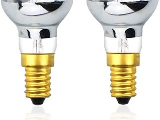 Bonlux 2x E14 R39 25W Bombilla de Lava Lampara Reflector Focos Regulable Lava Lamp SES Bombilla de Edison Luz Cálida 2400-2600K Ángulo de Haz Amplio de 360 Grados 240V