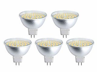 Bonlux Bombilla LED MR16 GU5.3 220V 5W con 500LM, Equivalentes a Halógenas de 50W (Luz Cálida 3000K, 5-Unidades)
