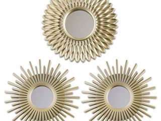 BONNYCO Espejos Pared Decorativos Pack 3 Espejos Decorativos Ideales para Decoracion Casa, Habitación y Salón | Espejos Redondos Pared Regalos Originales para Mujer | Decoracion Pared
