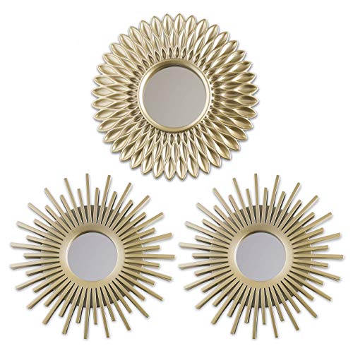 BONNYCO Espejos Pared Decorativos Pack 3 Espejos Decorativos Ideales para Decoracion Casa, Habitación y Salón | Espejos Redondos Pared Regalos Originales para Mujer | Decoracion Pared
