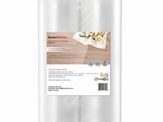 Bonsenkitchen Rollos al Vacio para Envasadora al Vacío, 2 Rollos 28 x 600cm Bolsas de Vacio Gofradas para Conservación de Alimentos y Sous Vide Cocina & Boilable, BPA Free- VB3814