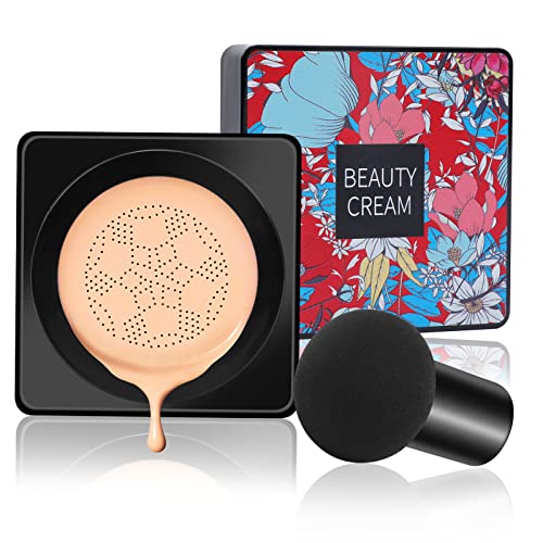 Boobeen Mushroom Head Foundation Air Cushion BB Cream Moisturising Concealer CC Cream Liquid Foundation Maquillaje de cobertura total De larga duración y resistente al agua