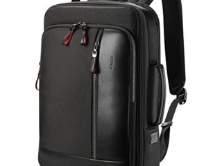 BOPAI Mochila con Aumento Inteligente y antirrobo para computadora portátil con Carga USB Mochila empresarial de Viaje para 15.6 Pulgadas Hombres Resistente al Agua Mochila universitaria, Negra