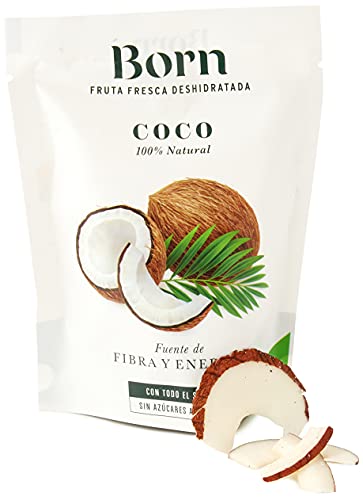 Born | Coco Deshidratada | Ecológica, Vegetariano, Vegano, sin Gluten | Fruta Deshidratada | 40g