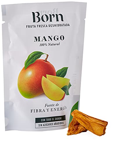Born | Mango Deshidratado | Fruta Deshidratada Ecológica | Vegetariano, Vegano, sin Gluten | 40g