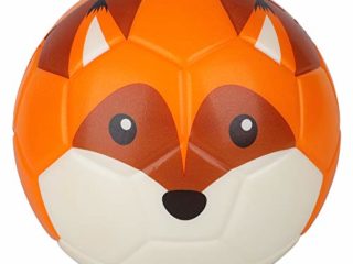 BORPEIN 6 Pulgadas de Mini fútbol Profesional, Pelota de Espuma Suave Estilo Animal para niños, Pelota Suave y Hinchable, Material de protección Ambiental (Zorro)