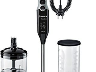 Bosch ErgoMixx - Batidora de mano, potencia750 W, 12+1 velocidades, con accesorios, color negro
