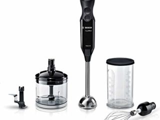 Bosch ErgoMixx MS61B6170 - Batidora de mano, potencia de 1000 W, 12+1 velocidades con accesorios, color negro