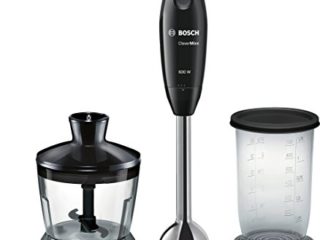 Bosch Hogar MSM2620B CleverMixx Batidora de mano con accesorios, 600 W, color negro