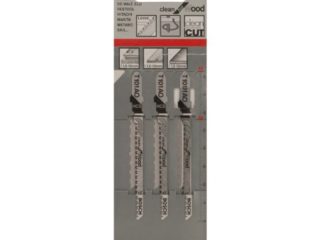 Bosch Professional 2 608 630 559 Bosch 559-Hoja de Sierra de calar T 101 AO-Clean for Wood (Pack de 3)